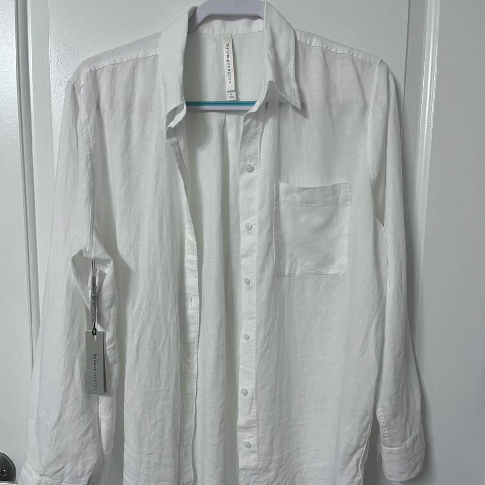 NWT Aritzia White Linen Shirt